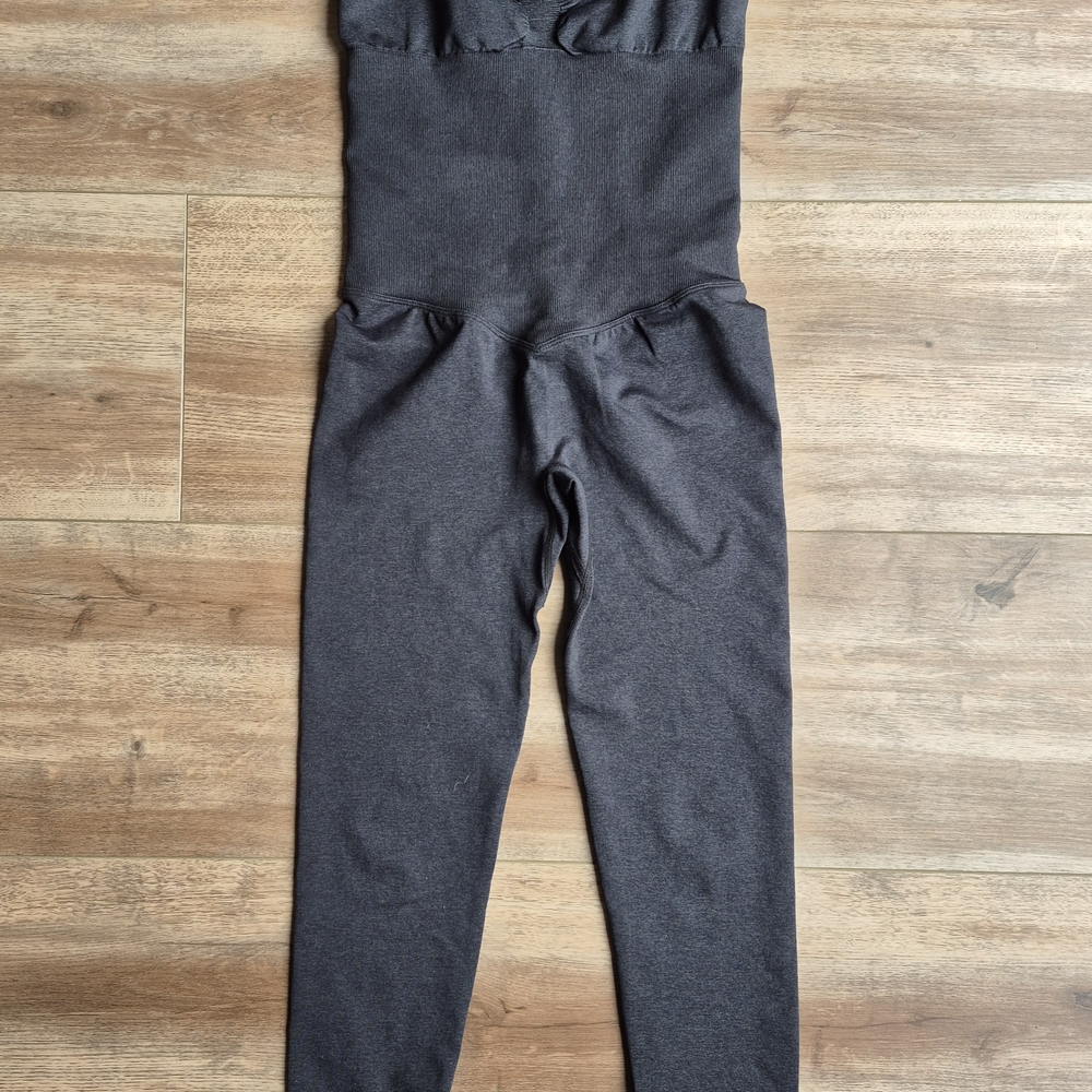 NWT Buff Bunny Corset Charcoal Gray Bodysuit Seamless Shapewear Small 24" Inseam - Picture 2 of 9